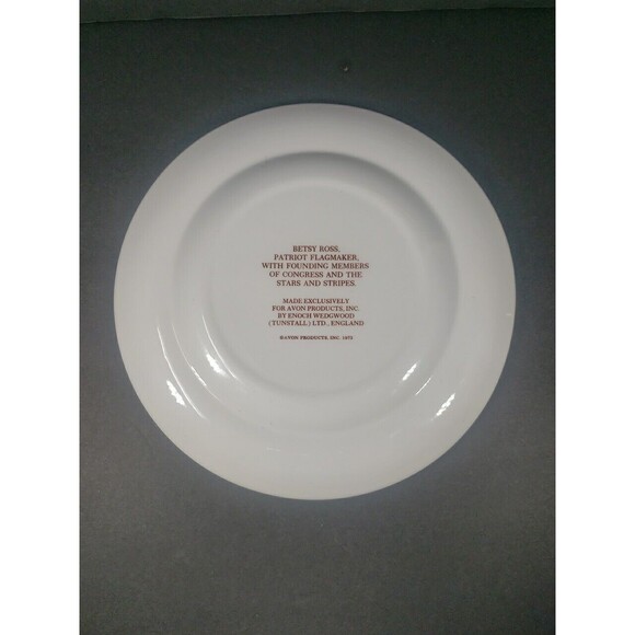 Betsy Ross Avon Enoch Wedgewood Collector Plate 1973 Congress Stars and Stripes - Picture 7 of 12